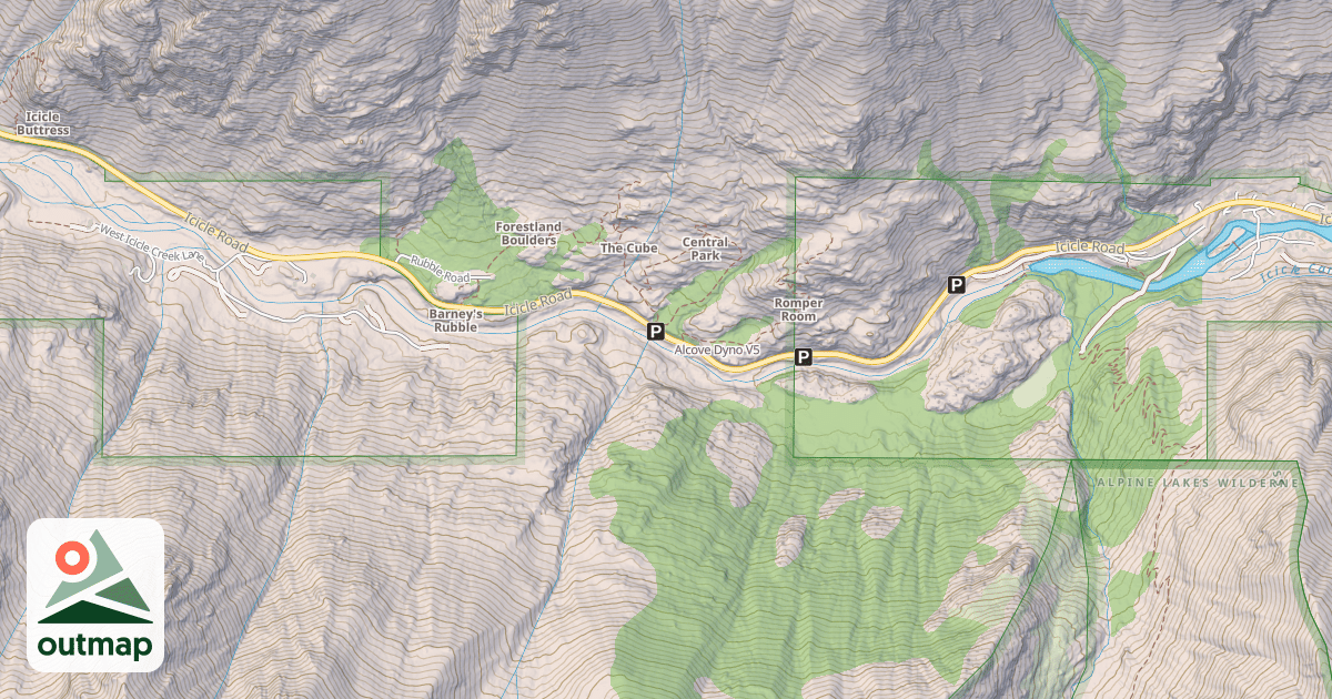 Map of Alcove Dyno