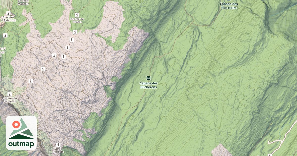 Map of Cabane des Bucherons