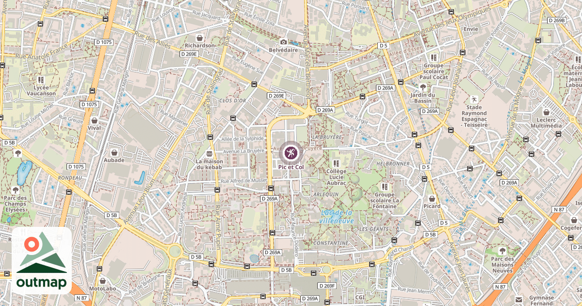 Map of Pic et Col