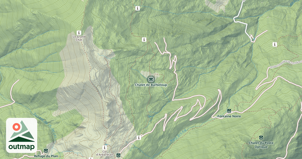 Map of Chalet de Barbeloup