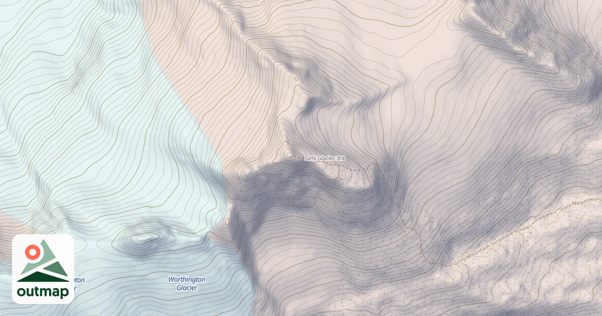 Map of Girls Glacier
