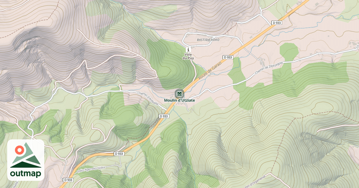 Map of Moulin d'Utziate