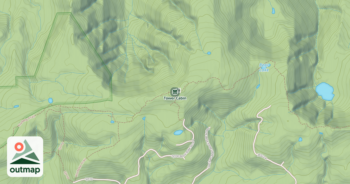 Map of Tower Cabin
