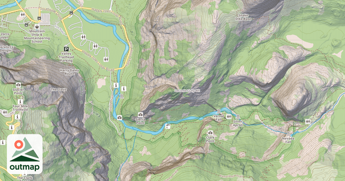 Map of LeConte Gully