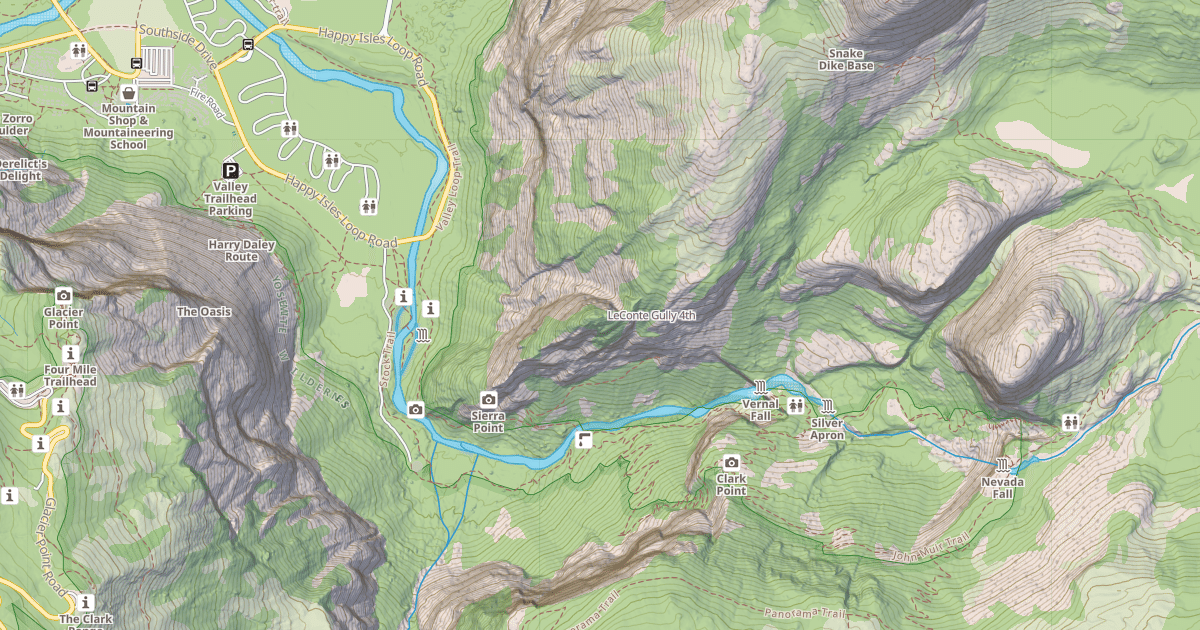 Map preview of LeConte Gully