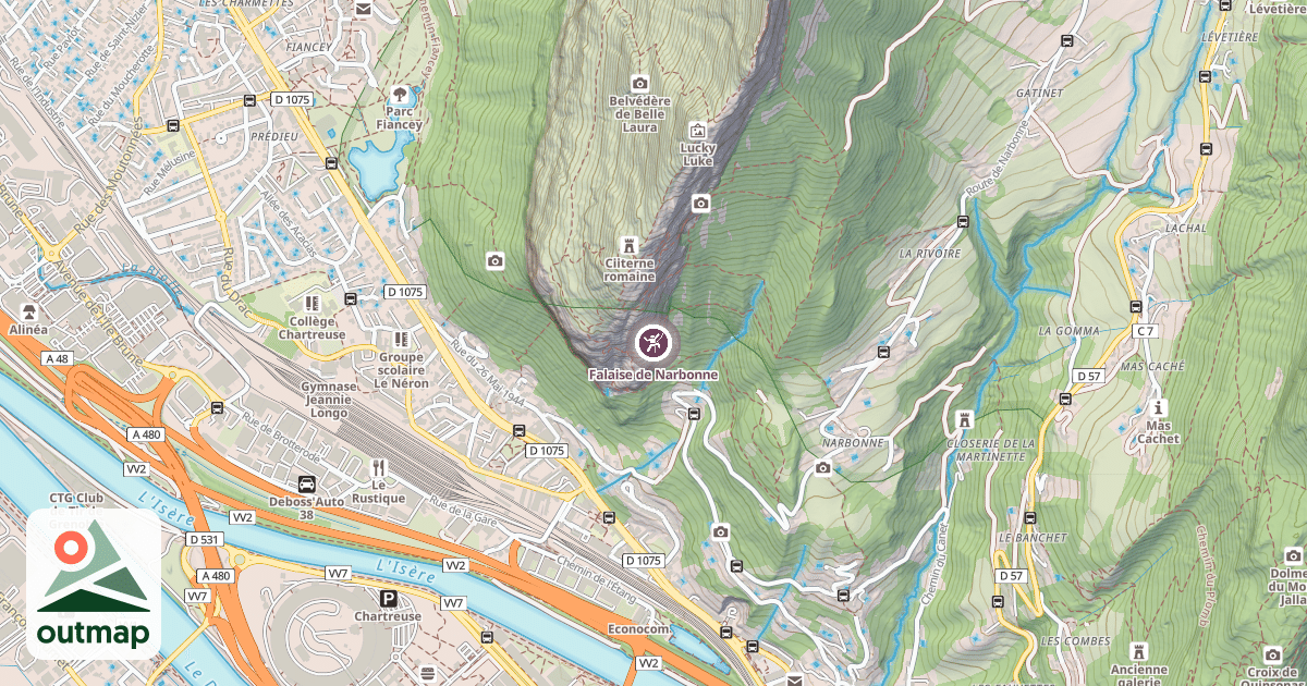Map of Falaise de Narbonne