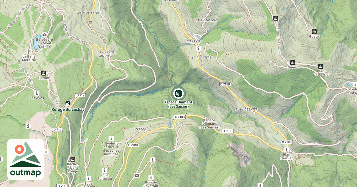Map of Espace Diamant (Les Saisies)