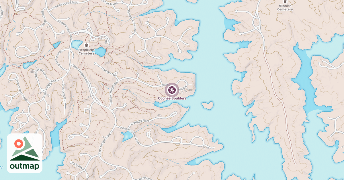 Map of Oconee Boulders