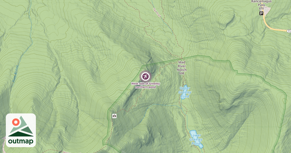 Map of West side of Greeley northern pond