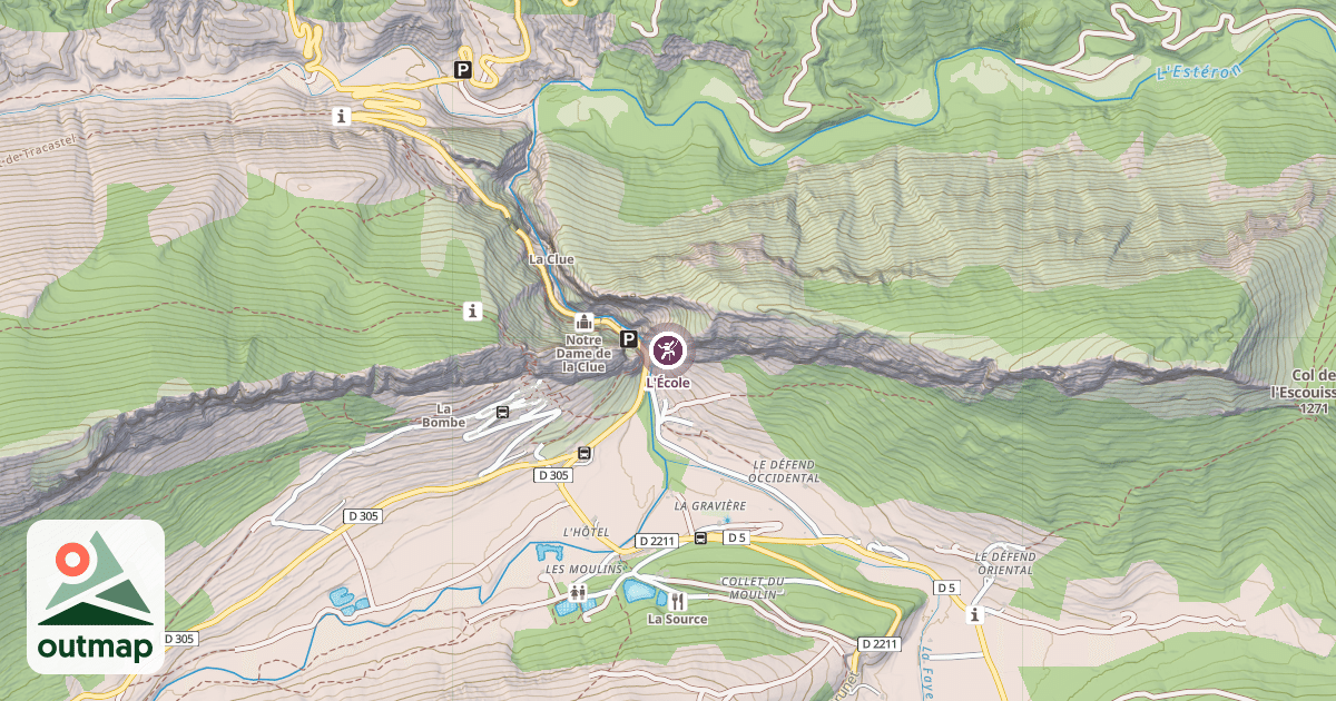 Map of L'École