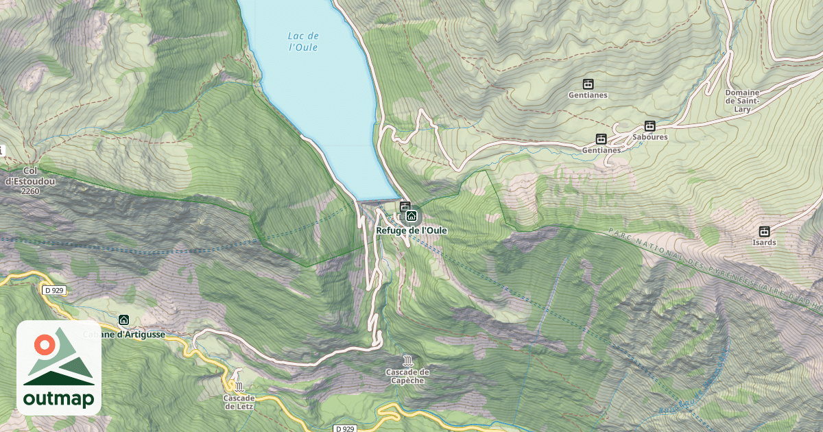 Map of Refuge de l'Oule