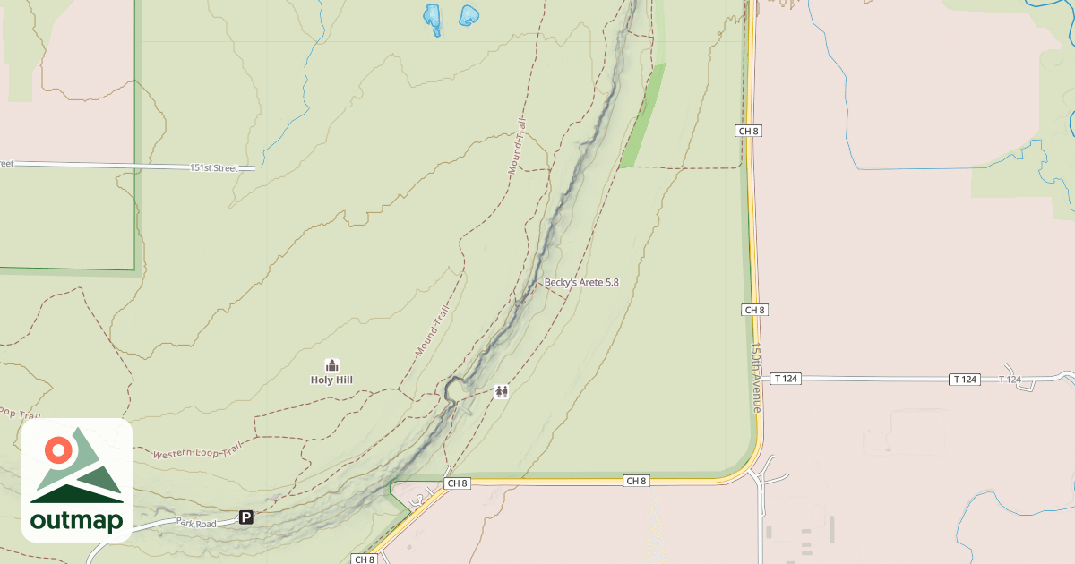 Map of Becky's Arete