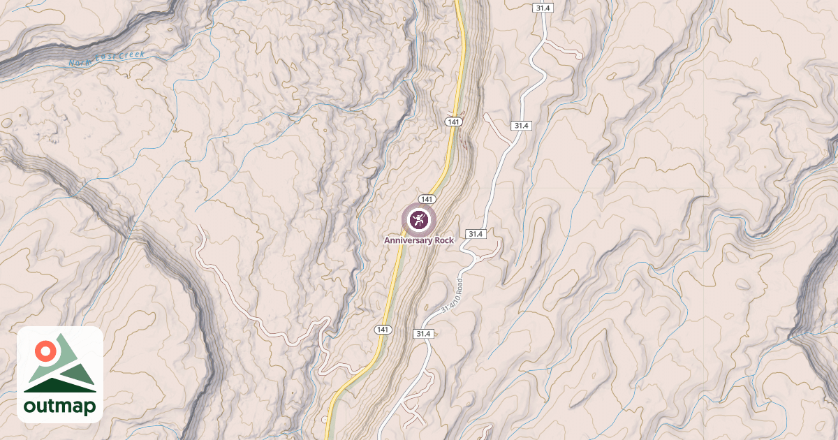 Map of Anniversary Rock