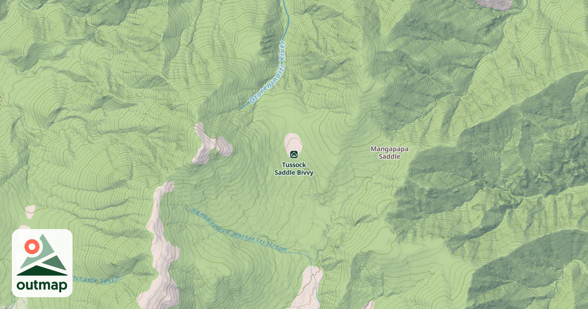 Map of Tussock Saddle Bivvy