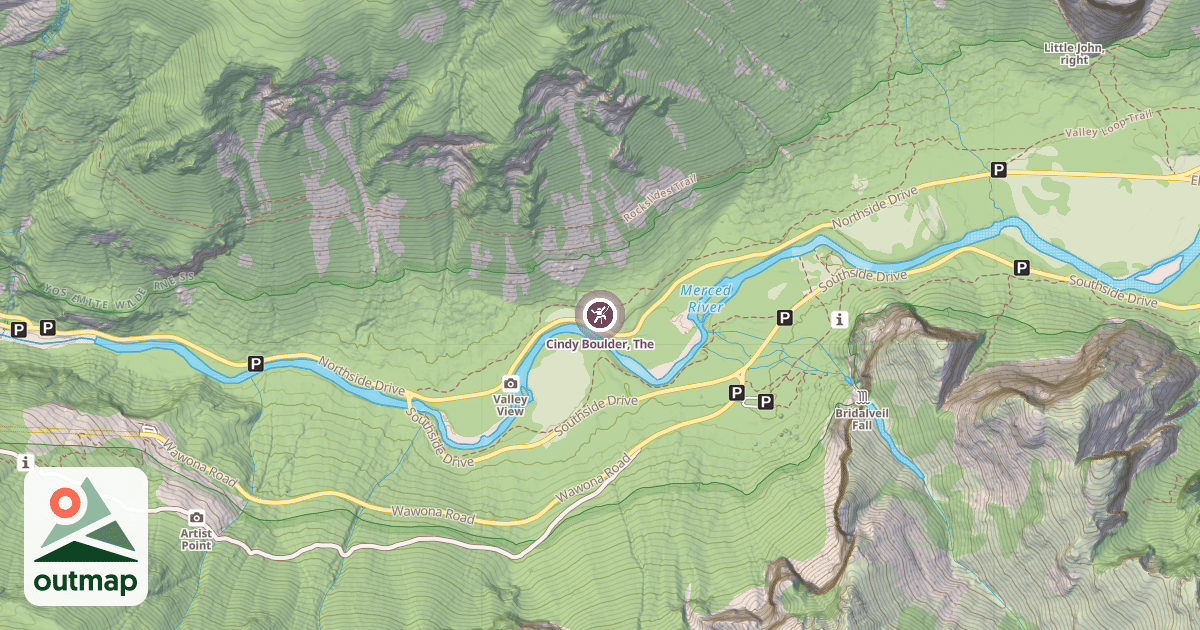 Map of Cindy Boulder, The