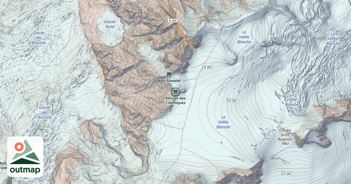 Map of Refuge des Cosmiques