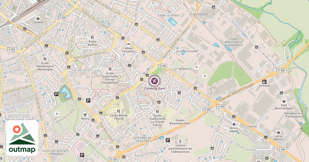 Map of Climbing Gym