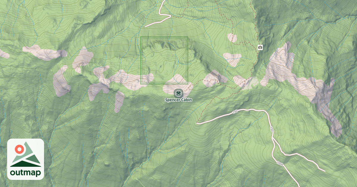 Map of Spencer Cabin