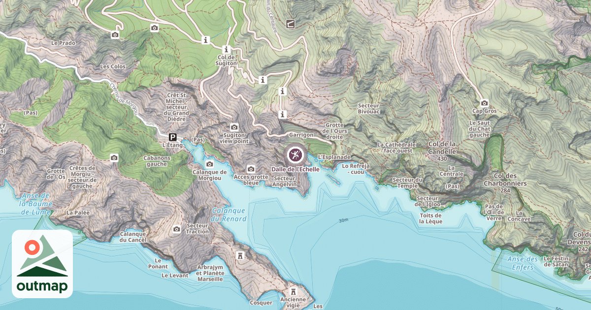Map of Dalle de l'Echelle