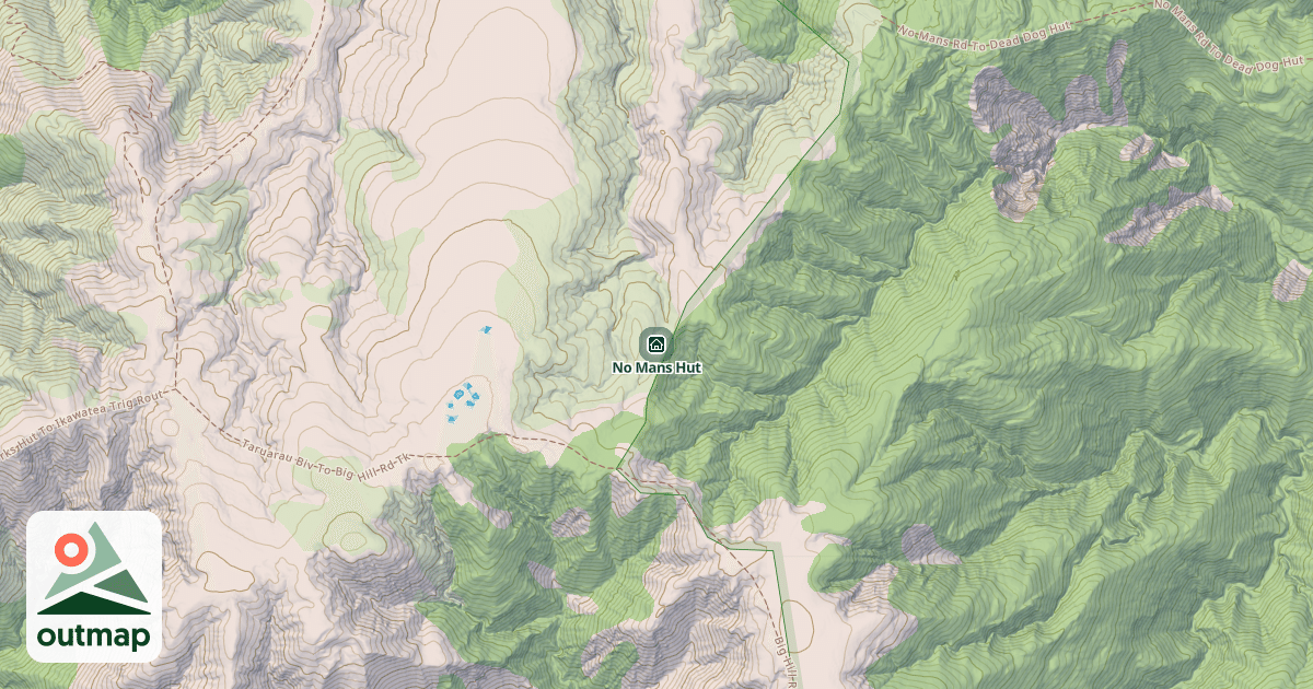 Map of No Mans Hut
