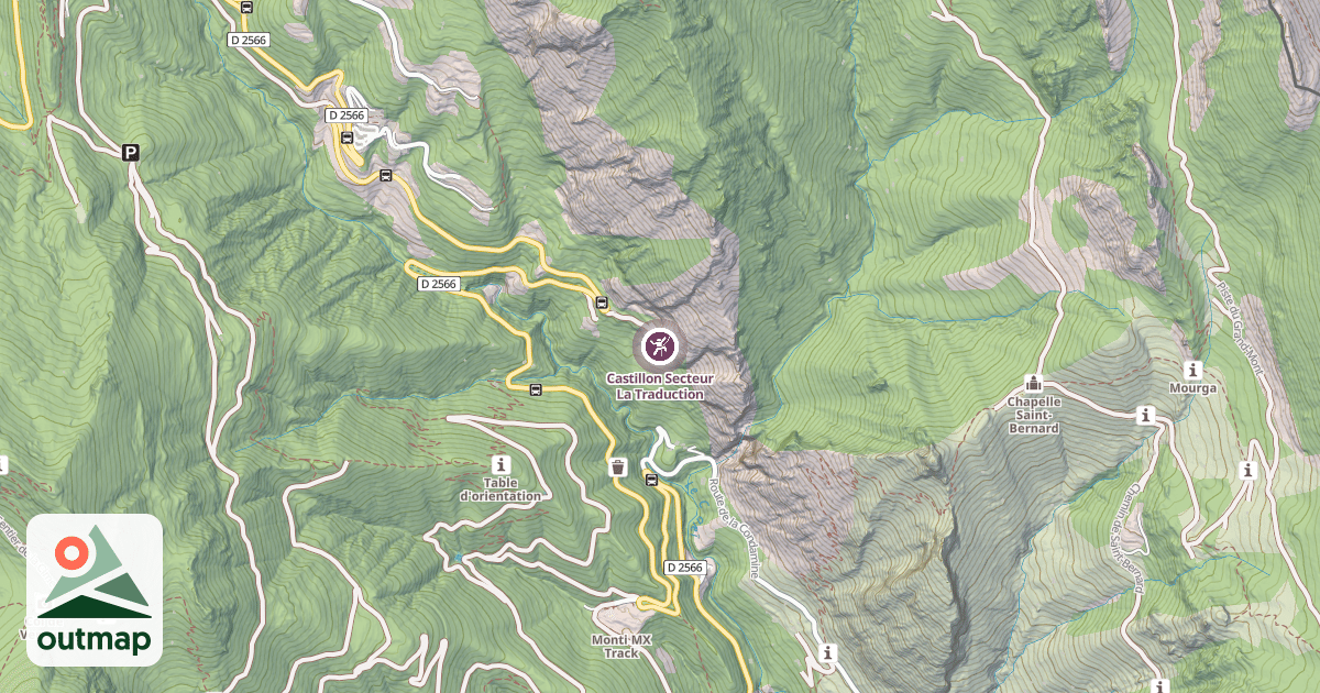 Map of Castillon Secteur La Traduction