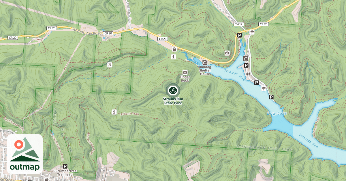Map of Strouds Run State Park