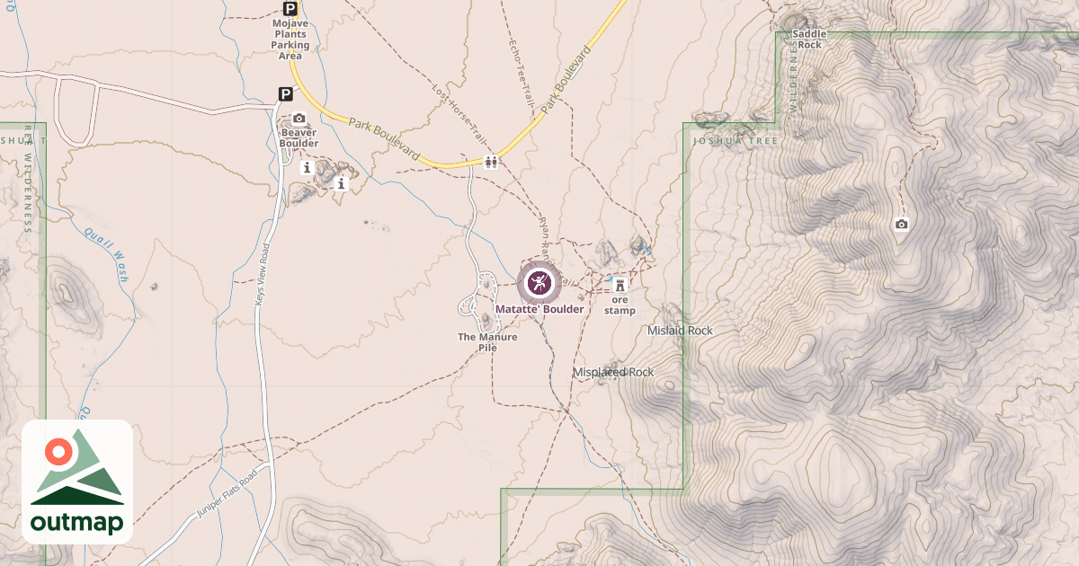 Map of Matatte' Boulder