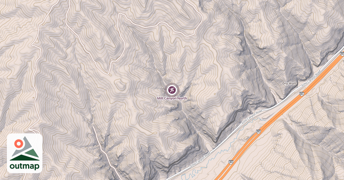 Map of Mill Canyon North