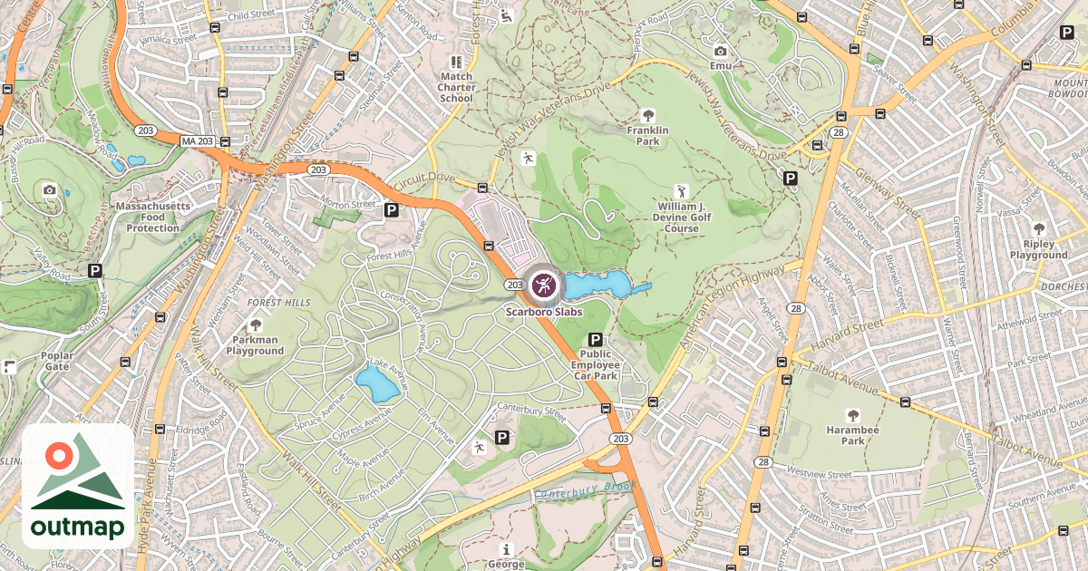 Map of Scarboro Slabs
