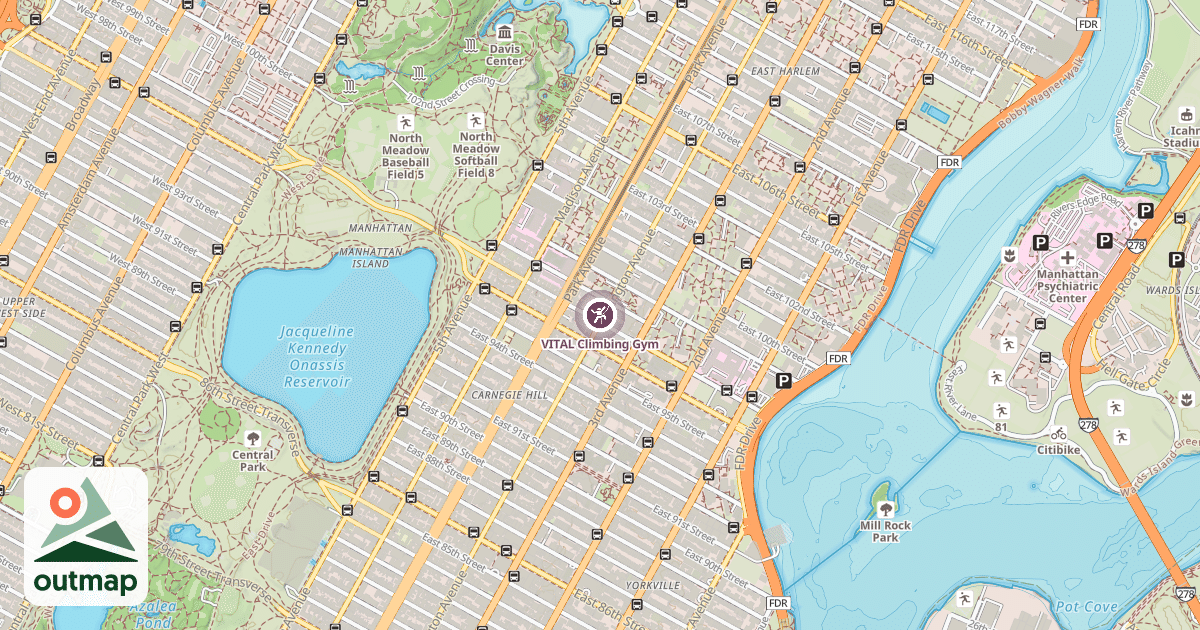 Map of VITAL Climbing Gym