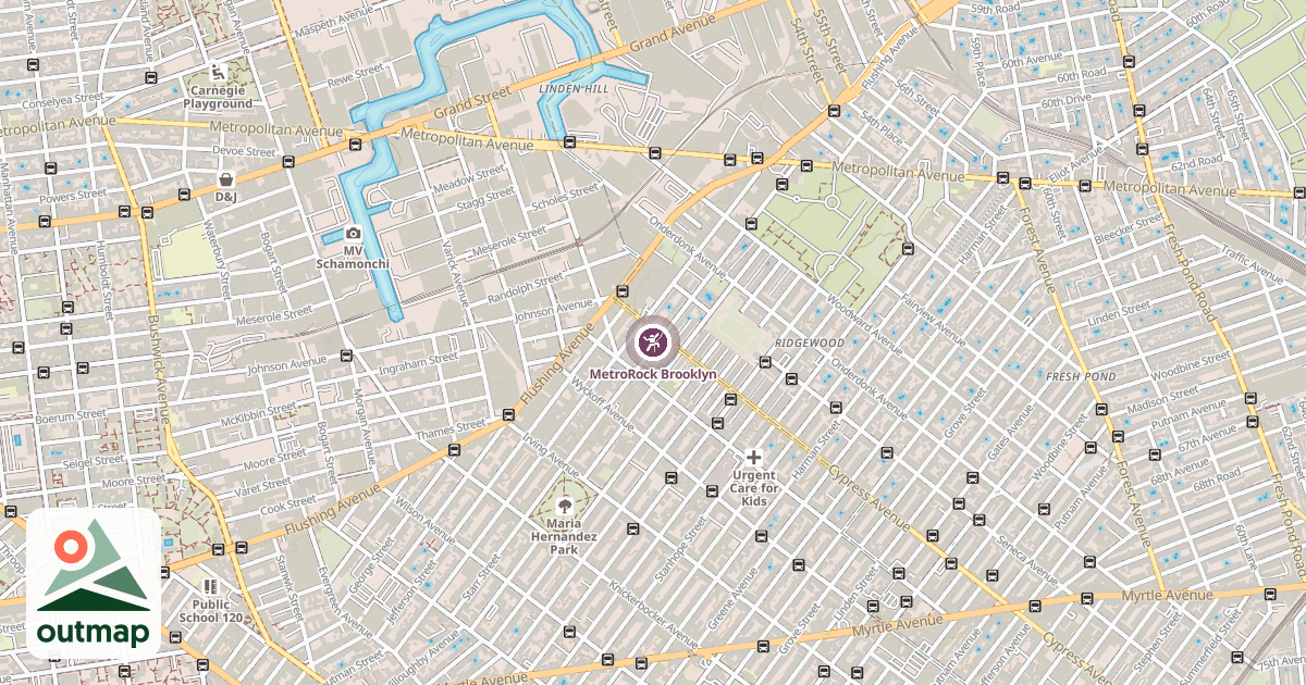 Map of MetroRock Brooklyn