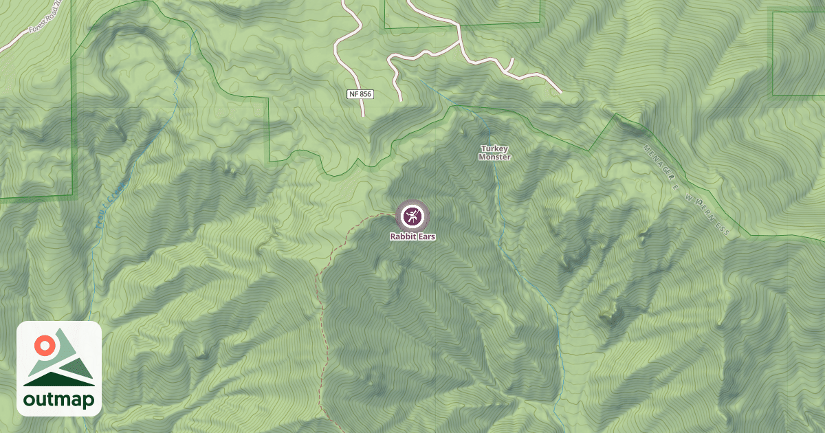 Map of Rabbit Ears