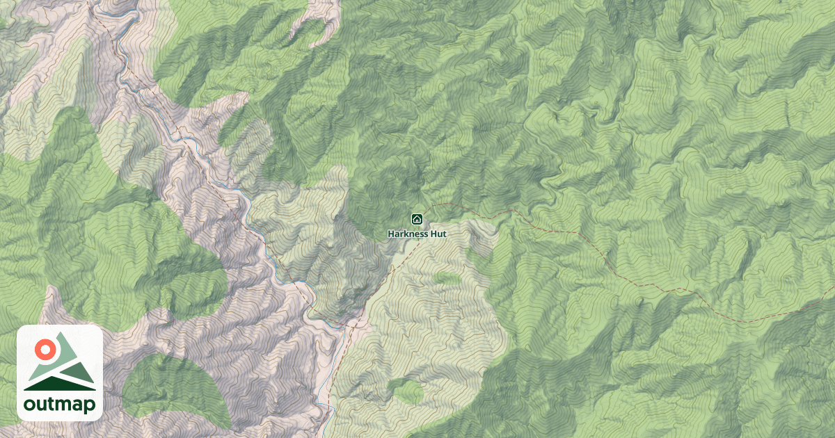 Map of Harkness Hut