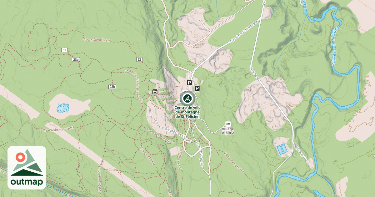 Map of Centre de vélo de montagne de St-Félicien