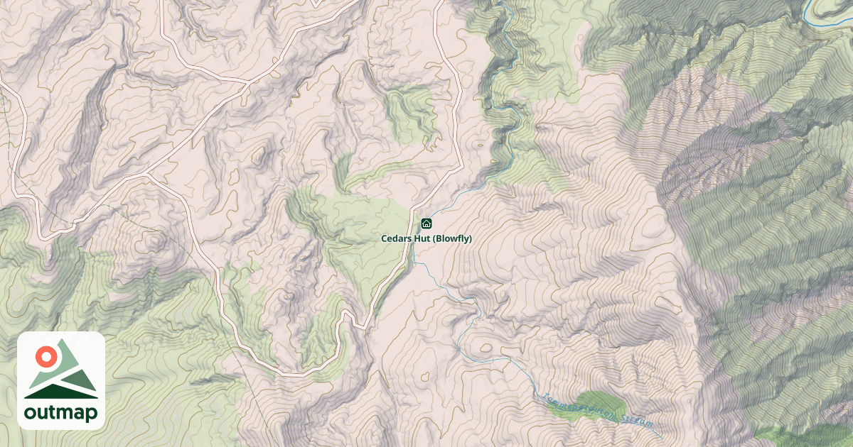 Map of Cedars Hut (Blowfly)