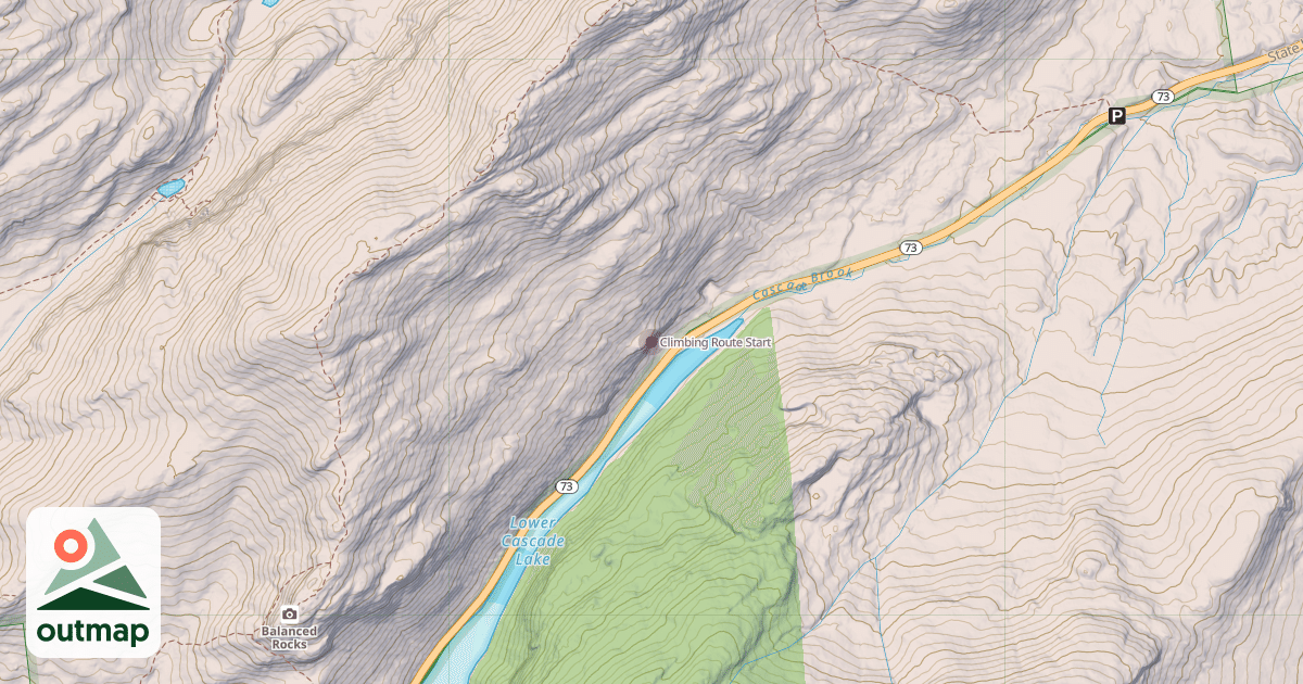 Map of Climbing Route Start