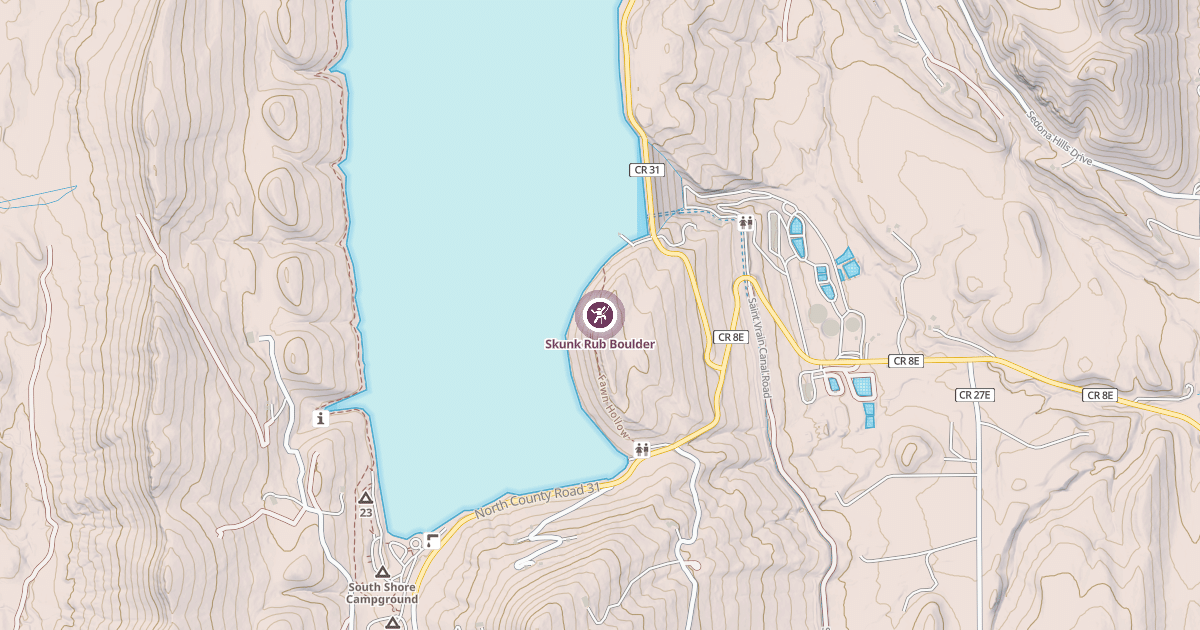 Map preview of Skunk Rub Boulder