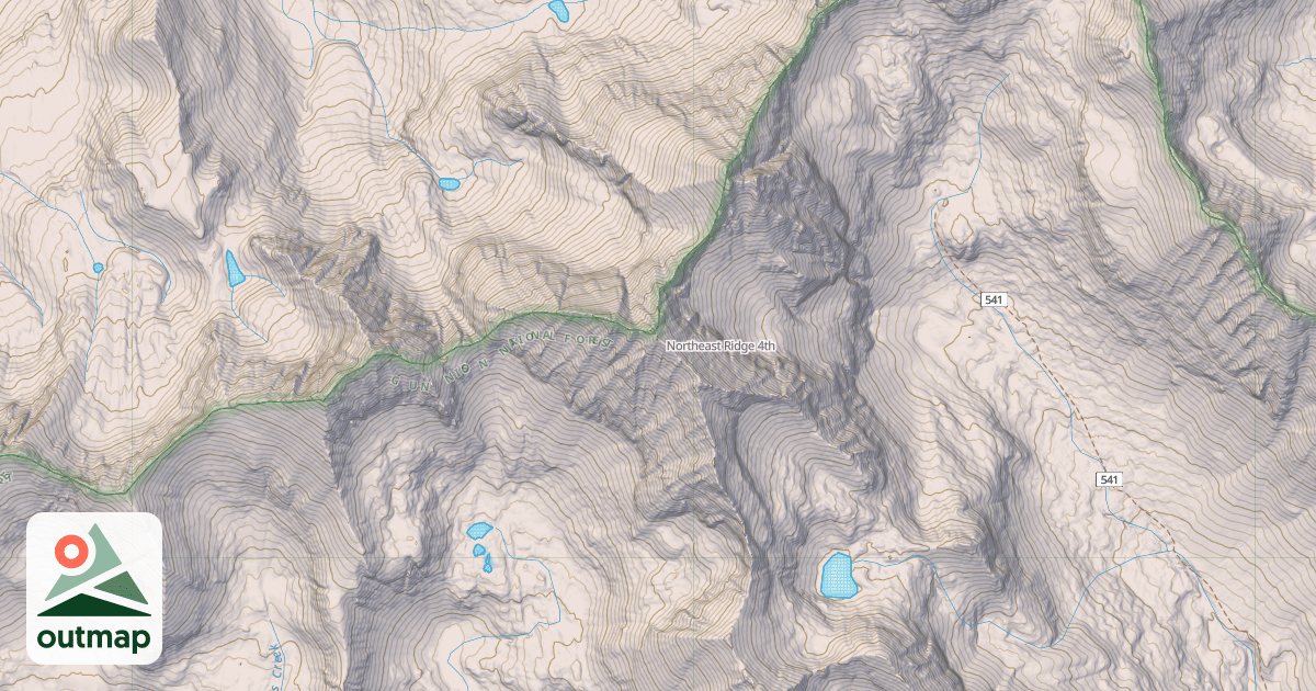 Map of Northeast Ridge