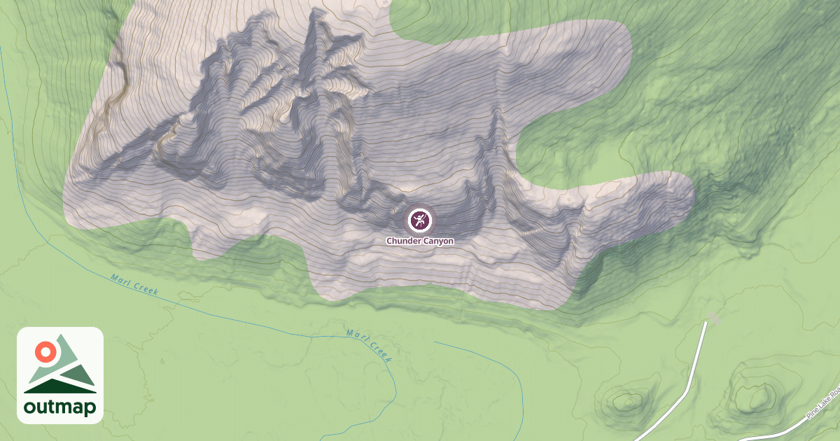 Map of Chunder Canyon