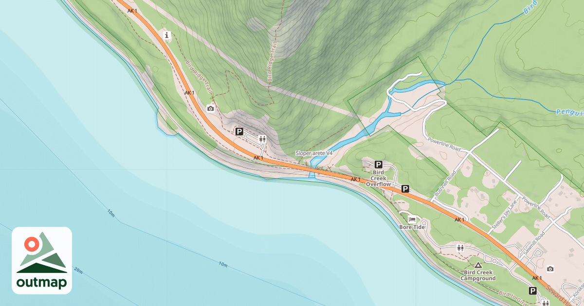 Map of Sloper arete