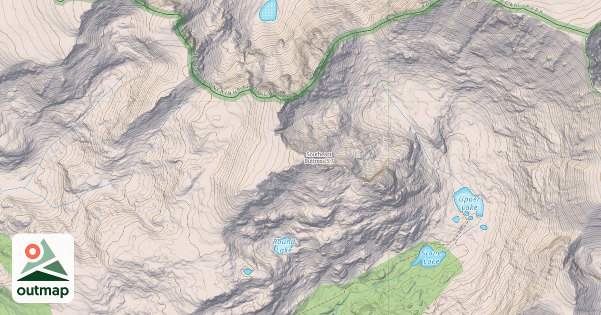 Map of Southeast Buttress