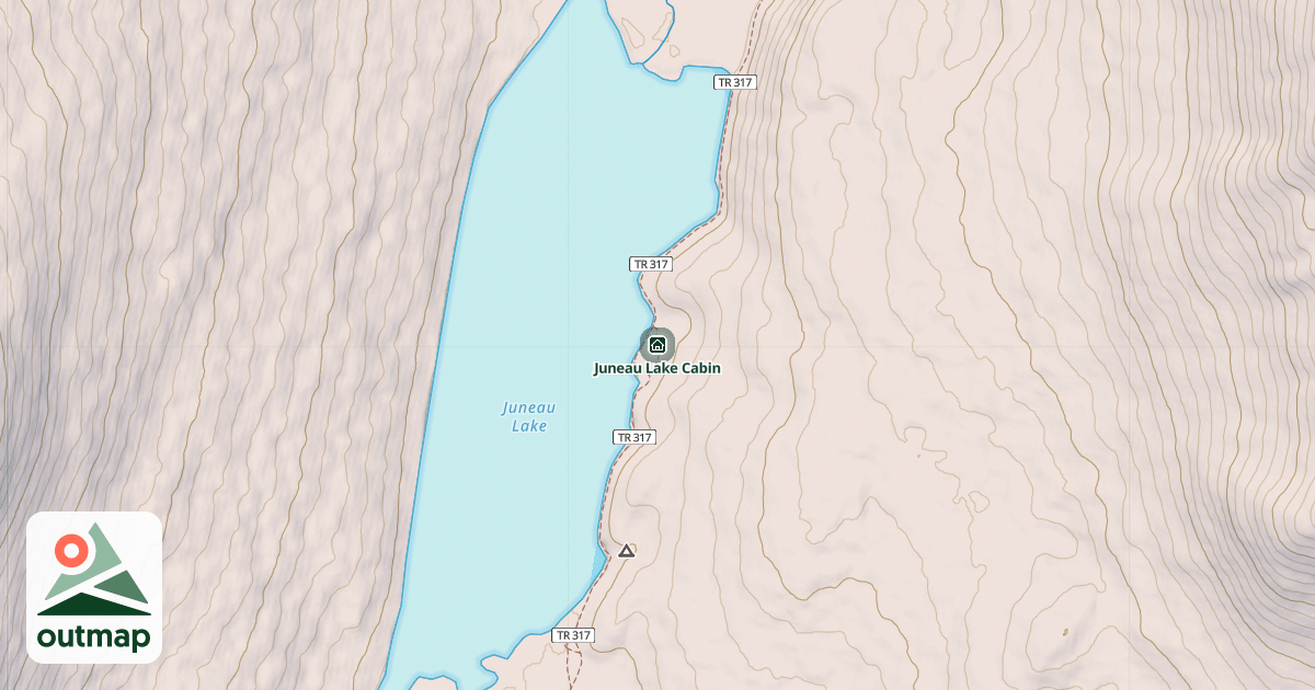 Map of Juneau Lake Cabin
