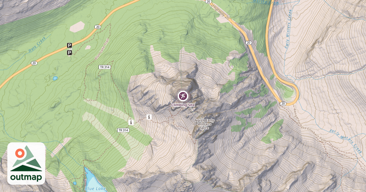 Map of Climbing Site