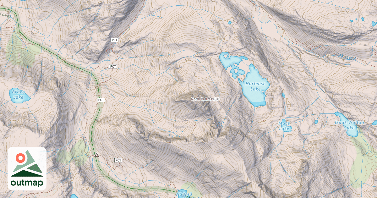 Map of North Buttress
