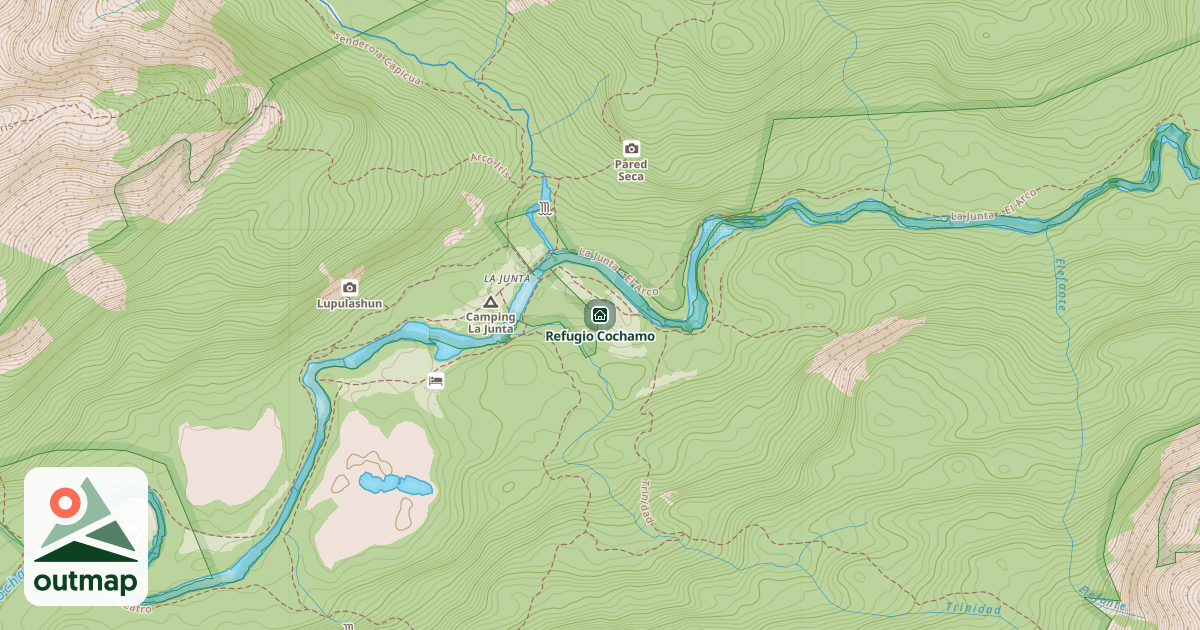 Map of Refugio Cochamo