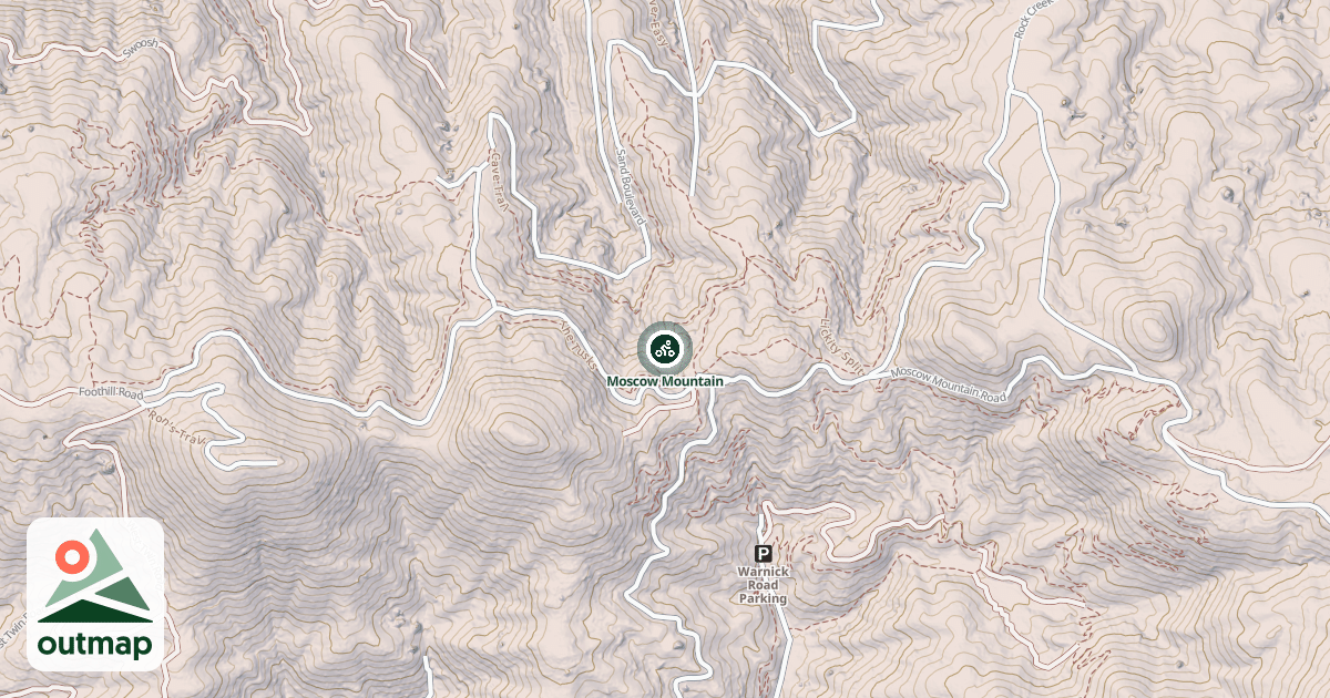 Map of Moscow Mountain