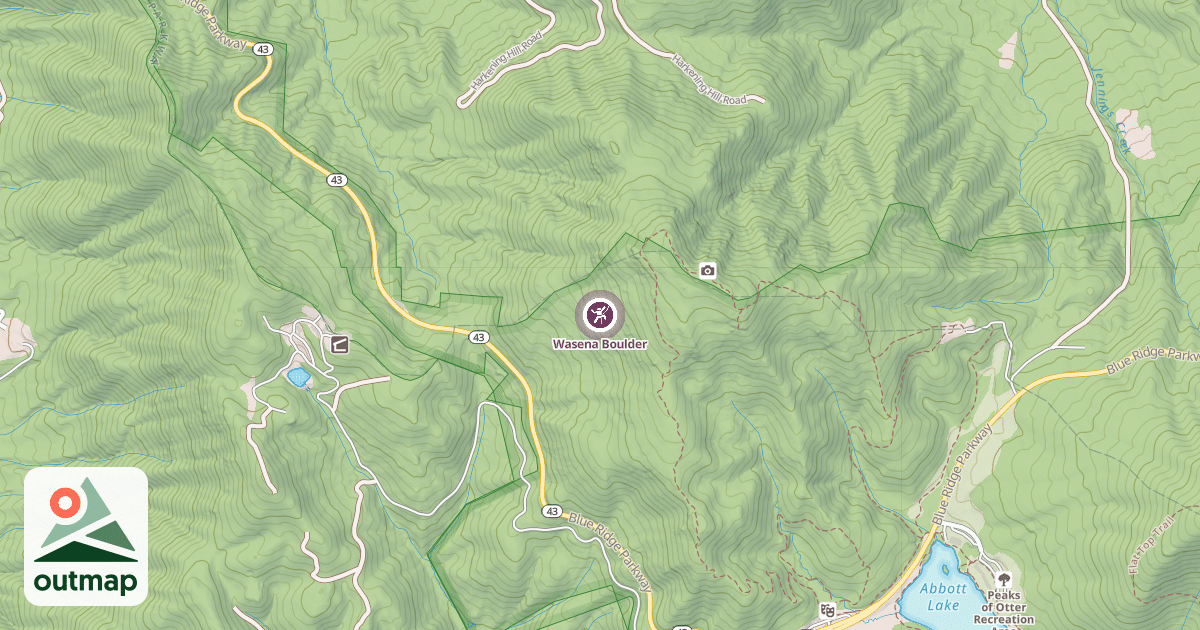 Map of Wasena Boulder