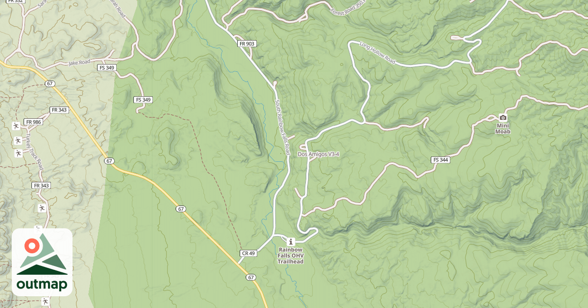 Map of Dos Amigos
