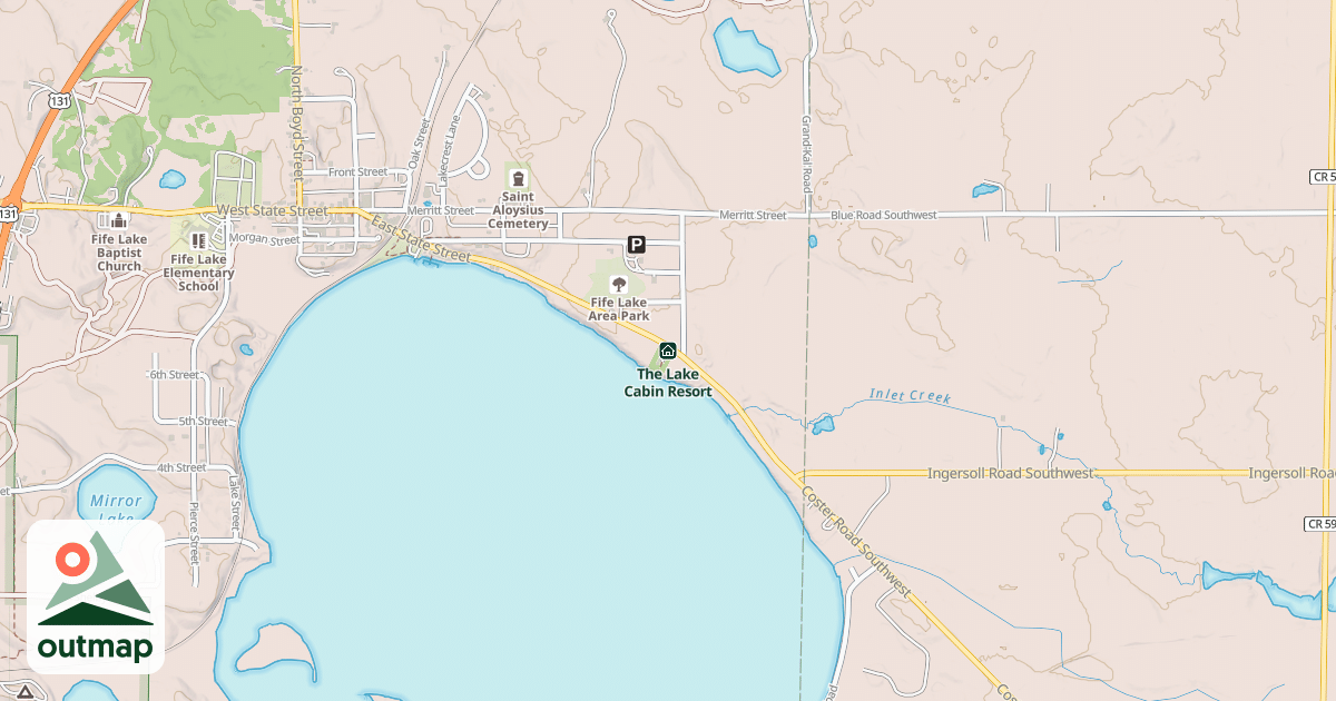 Map of The Lake Cabin Resort