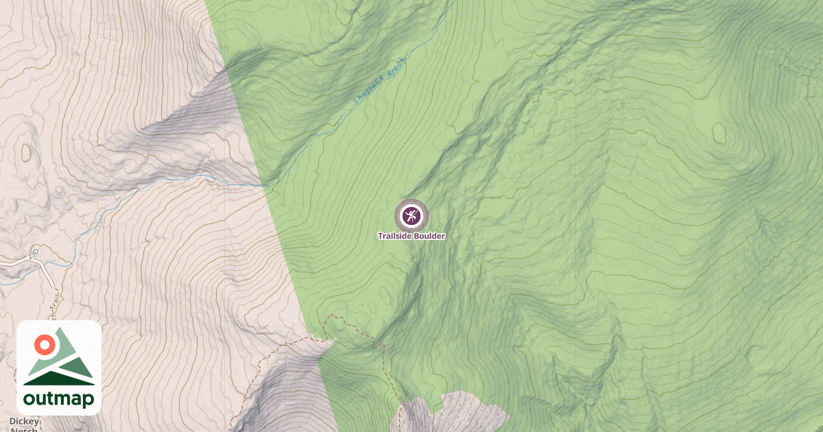 Map of Trailside Boulder